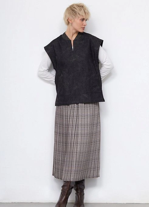 Жилет жен. 380027.6_312.7473О Темно-серый меланж  (5)