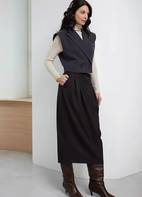 Юбка жен. 350076.03312.1199P коричневыйчерный (3)