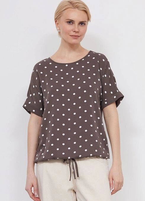 Блуза оверсайз в горошек GRIOL