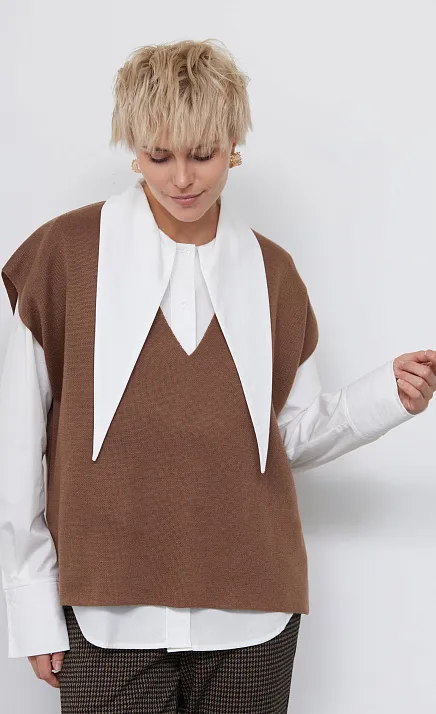  GRIOL. Жилет жен. 380045К.33303.0600M Какао 