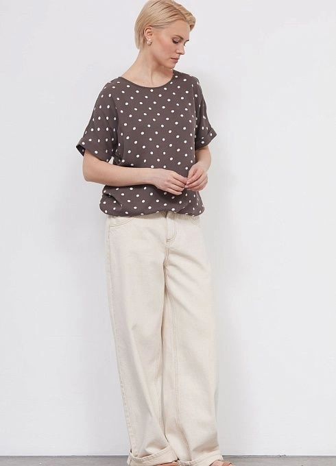 Блуза жен. 317496Г.11312.1107D Шоколадно-молочный (2)