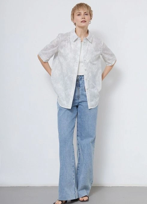 Блузка жен. 311018.03312.0282SO Белыйсерый (2)