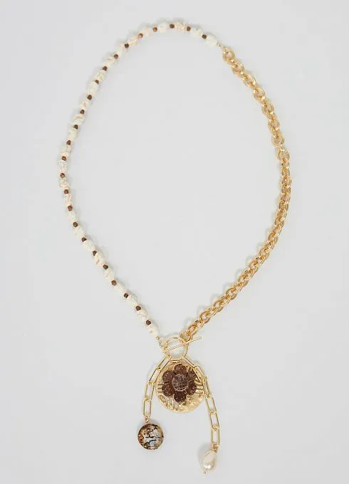  GRIOL. Колье Кофейный остров Коричневый GRIOL