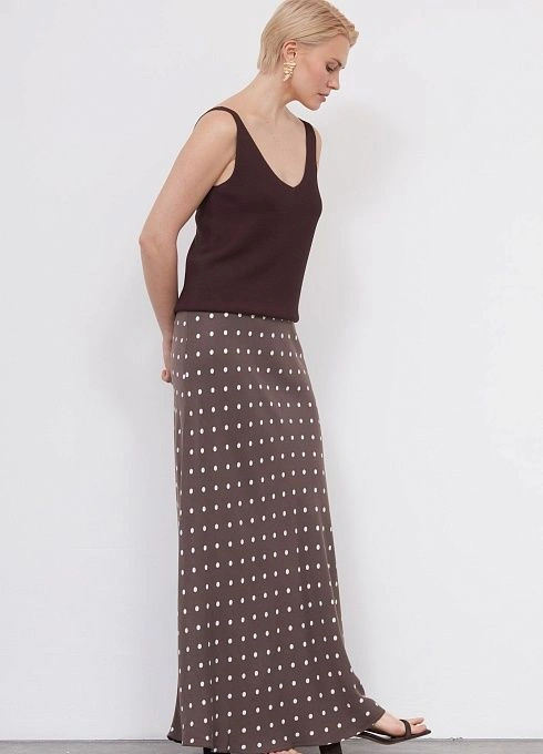 Юбка жен. 358350.11312.1107D Шоколадно-молочный (3)