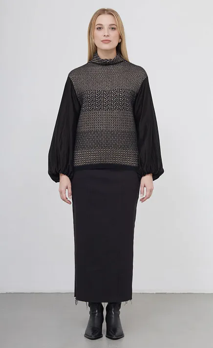 GRIOL. Джемпер жен. 310442.33303.8209Y бежевый/черный GRIOL GRIOL. Джемпер жен. 310442.33303.8209Y бежевый/черный