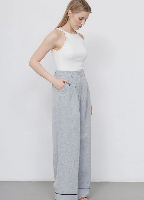 Брюки жен. 327693.11312.8096M Голубой меланж  (2)