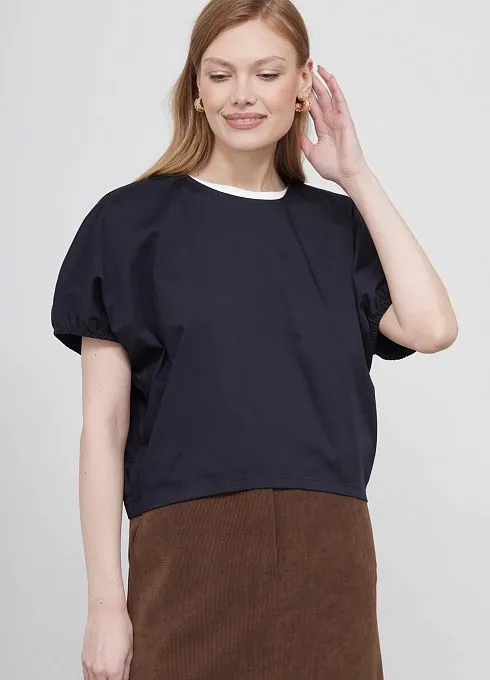 Блузка oversize из сатина GRIOL