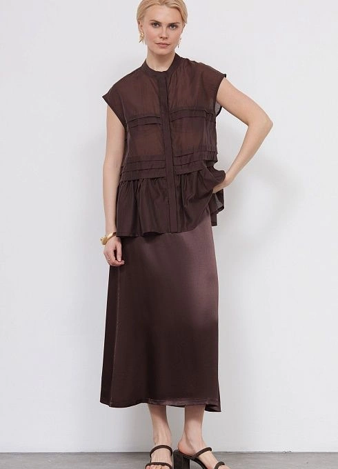  GRIOL. Юбка жен. 350065Б.03312.1100N Шоколадный GRIOL