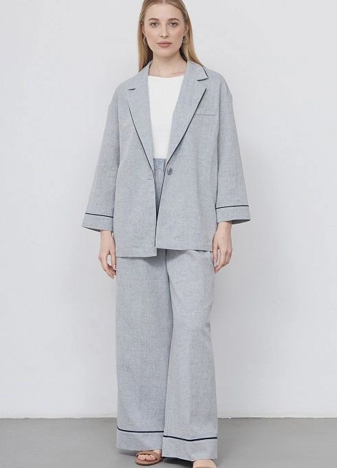 Жакет жен. 378103.11312.8096M Голубой меланж  (2)
