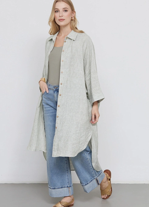  GRIOL. Туника жен. 367305.37312.0235S Бело зеленый GRIOL