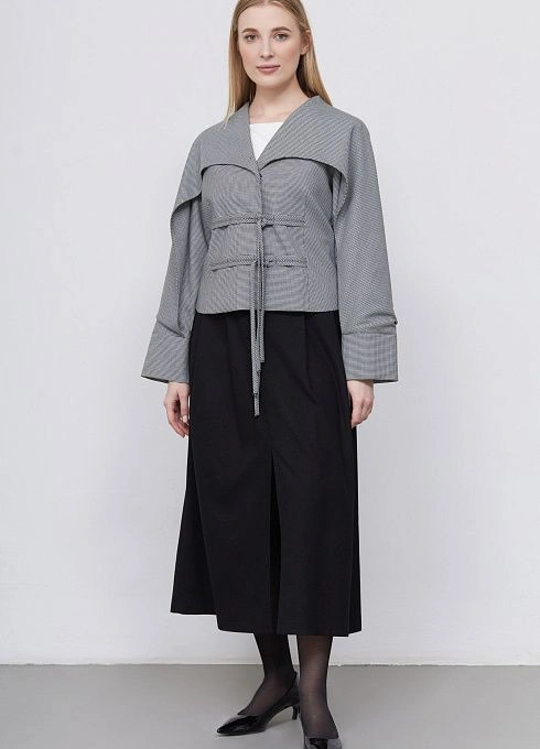 Жакет жен. 374579.11312.8202Z Чёрно-белый  (2)