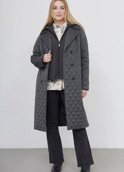  GRIOL. Пальто жен. 534094.11208.8100N Темно-серый GRIOL