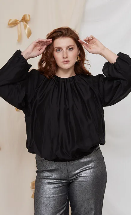 Блузка-баллон из тенселя GRIOL Блузка-баллон из тенселя GRIOL