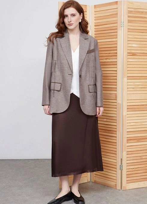  GRIOL. Жакет жен. 378376А.11312.0600M Кофейный GRIOL