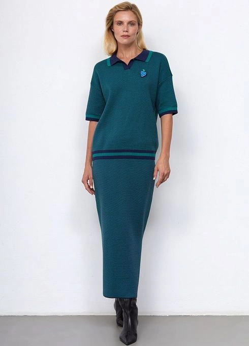 Юбка жен. 350123.33303.8788V Т.синий_  (1)