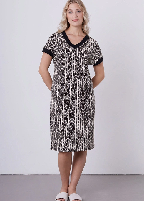  GRIOL. Туника жен. К696401 К.набивка,черный GRIOL