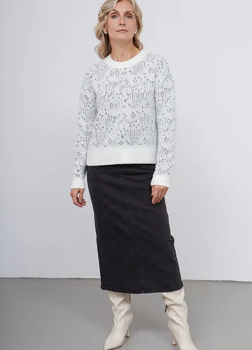  GRIOL. Джемпер жен. 310453.15303.0777M Молочно-чёрный GRIOL