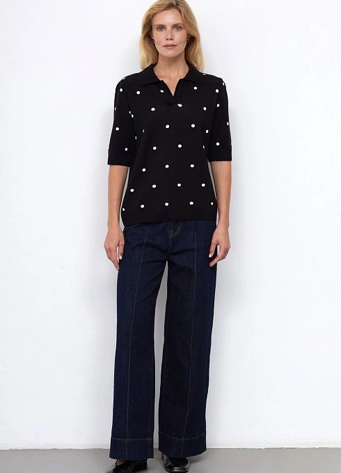 Джемпер жен. 310447.33303.8202D Чёрно-белый  (2)