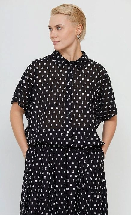 Блузка оверсайз на кулиске GRIOL