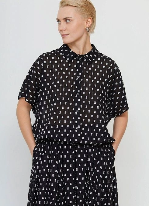 Блузка оверсайз на кулиске GRIOL