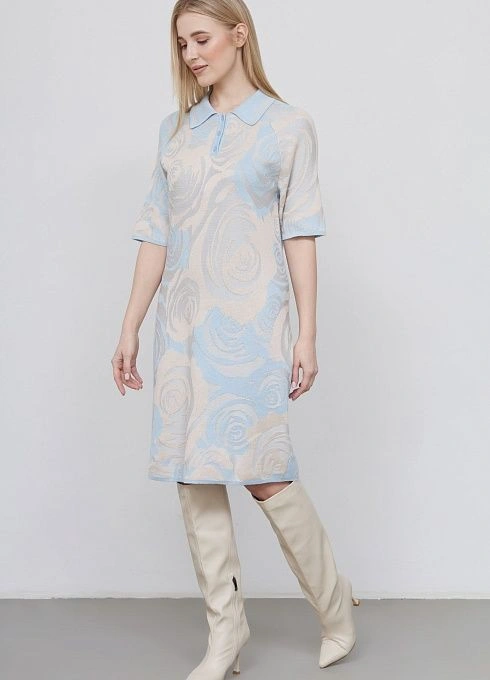 Платье жен. 360263.33303.0703F Молочно-голубой  (4)
