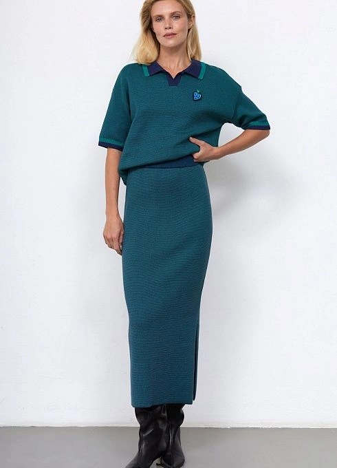 Юбка жен. 350123.33303.8788V Т.синий_  (3)