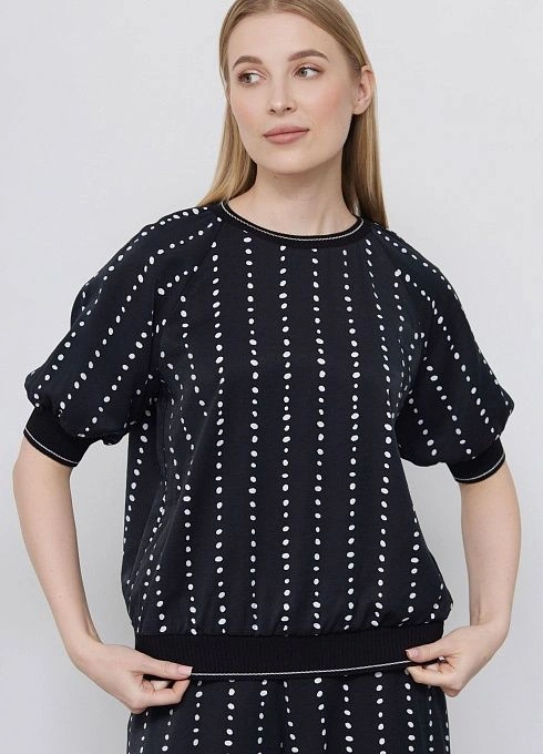 Блуза из вискозы в горошек GRIOL