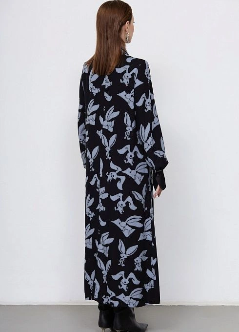 Платье жен. 360329.03312.8278А Черныйсерый  (5)