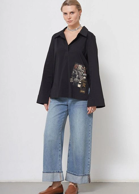 Блуза жен. 311086Б.03312.8200Е Черный (1)