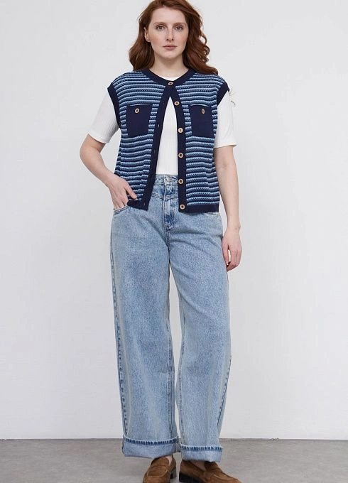 Жилет жен. 380112.33303.9616S Сине-голубой (4)