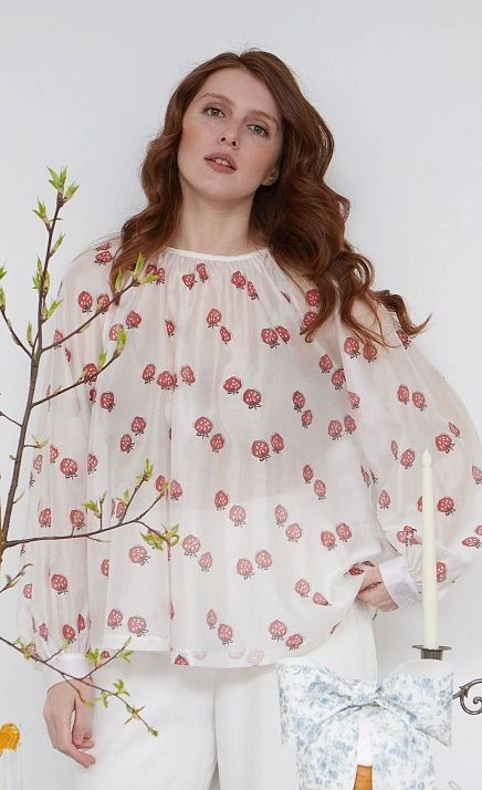 Блуза с завязками на спинке GRIOL