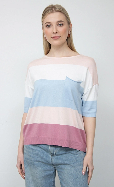 GRIOL. Джемпер жен. 310254К.33303.0716S Розово-голубой GRIOL GRIOL. Джемпер жен. 310254К.33303.0716S Розово-голубой