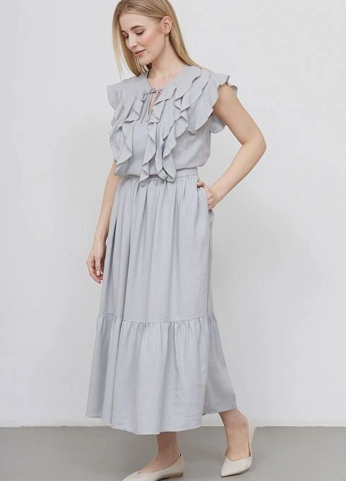  GRIOL. Платье жен. 363423А.11312.7300N Светло-серый GRIOL