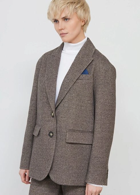 Жакет жен. 378176Г.11313.1103M Тёмно-коричневый (4)