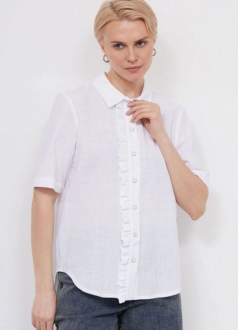 Рубашка из хлопка с оборкой GRIOL