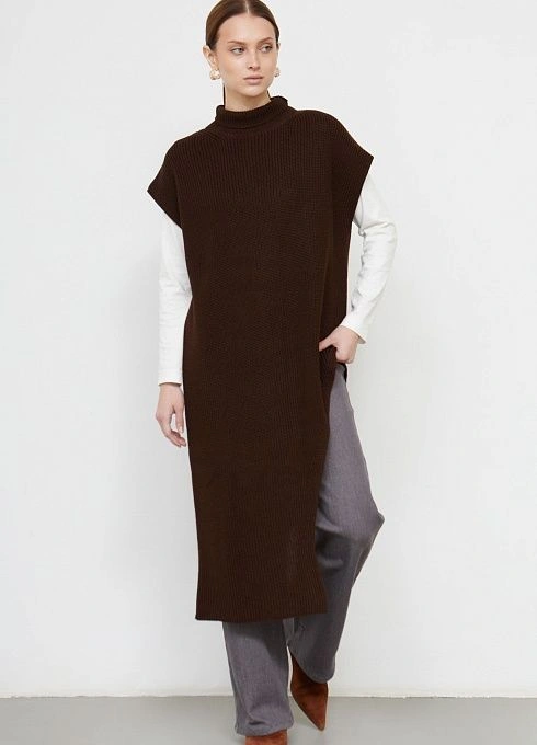  GRIOL. Жилет жен. 380086.01303.1000N Т.коричневый GRIOL