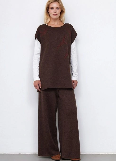 Жилет жен. 380046уд33303.1000M Коричневый меланж  (2)