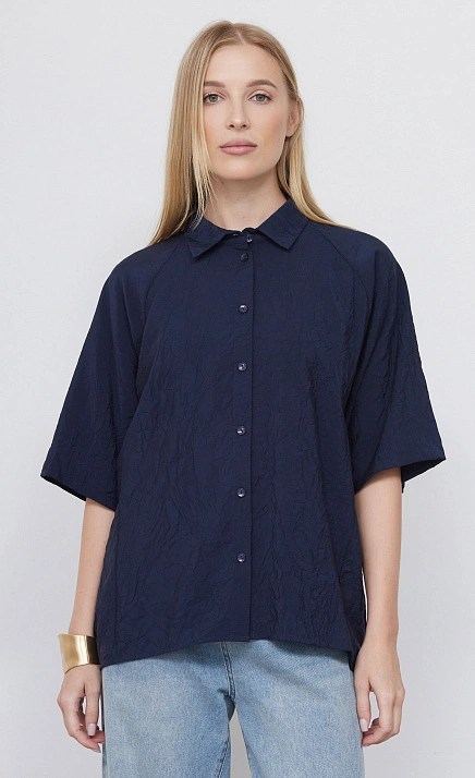 Рубашка из жатой вискозы  GRIOL