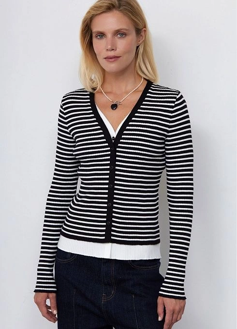 Жакет жен. 370237.33303.8202S Чёрно-молочный  (3)