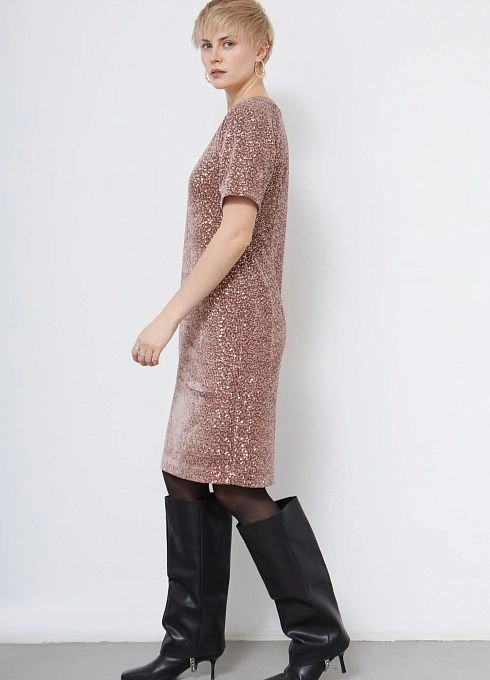 Платье жен. 360139ГП.6_313.0505L Розово-бежевый (3)