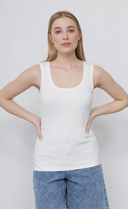 Топ из вискозы в рубчик GRIOL Топ из вискозы в рубчик GRIOL