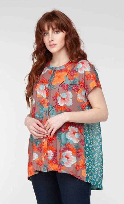  GRIOL. Джемпер жен. ГР31854 Оранжевые цветы 