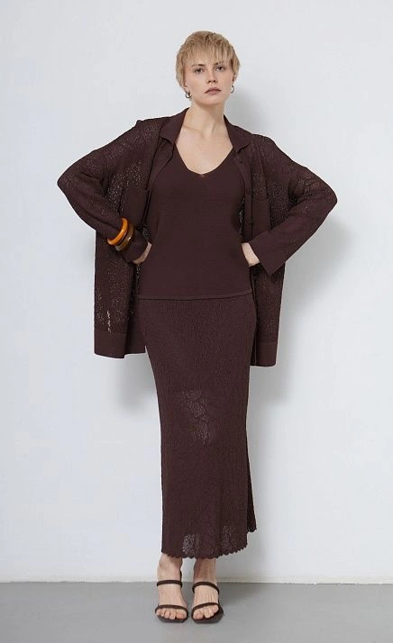 GRIOL. Юбка жен. 350136.33303.1100N Коричневый GRIOL GRIOL. Юбка жен. 350136.33303.1100N Коричневый