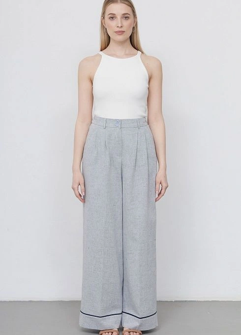 Брюки жен. 327693.11312.8096M Голубой меланж  (3)