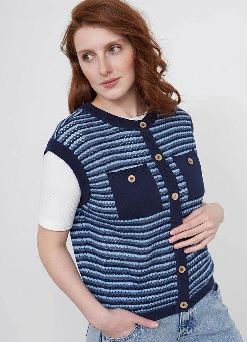 Жилет жен. 380112.33303.9616S Сине-голубой (2)