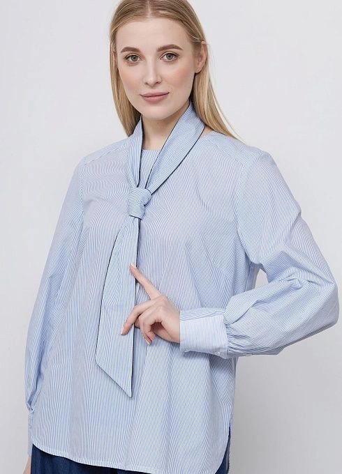 Блузка в полоску с галстуком GRIOL