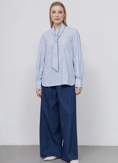 Блузка жен. 311122.03312.0284S Бело-голубой  (2)