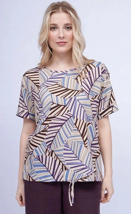 Блузка с абстрактным принтом GRIOL Блузка с абстрактным принтом GRIOL