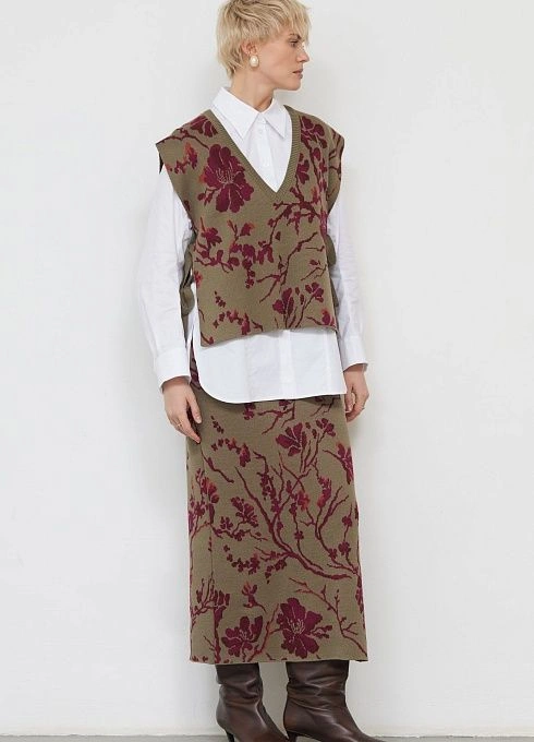 Юбка жен. 350123.33303.3747F Хаки (3)