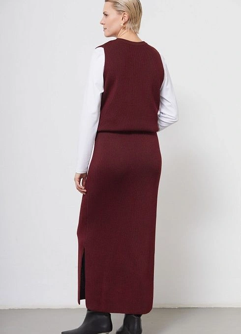 Юбка жен. 350118.33303.4811S Бордово-коричневый (1)